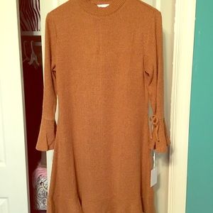 LC Lauren Conrad Mock Swing Dress in Bronz Rose
